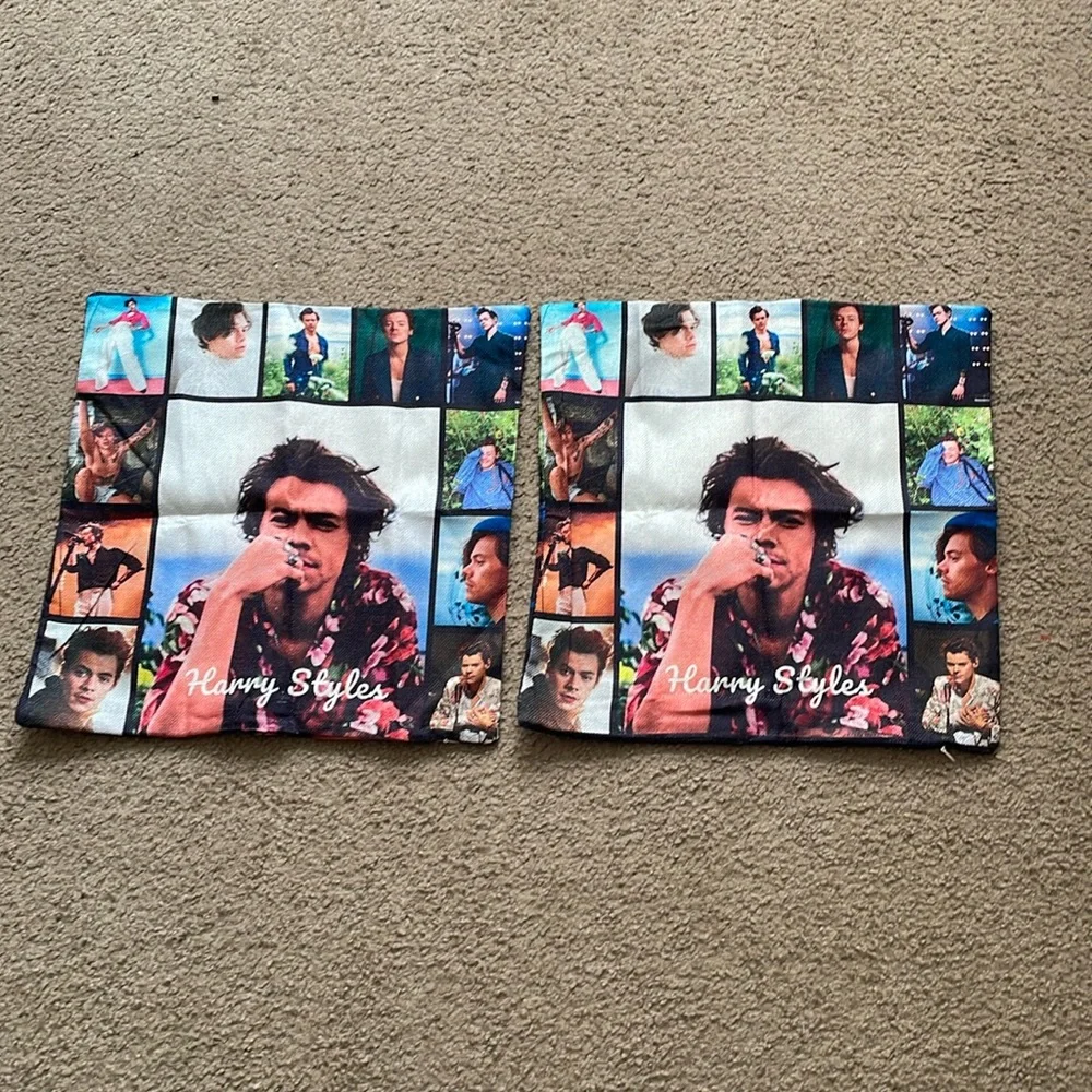 Harry Styles double sided couch pillows covers